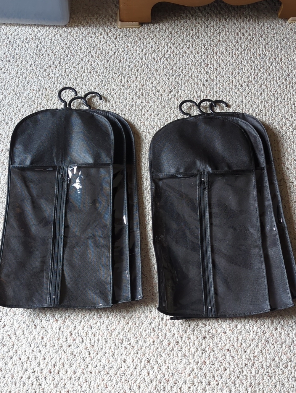 Wig Hanging Garment Bags - Set of 2 (x 3 In Each Set)
